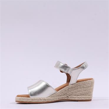 Gabor Monica Espadrille Wedge Sandal - Silver