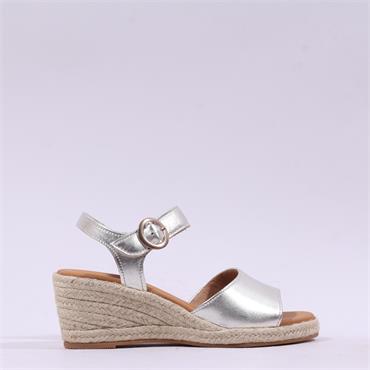 Gabor Monica Espadrille Wedge Sandal - Silver