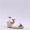 Gabor Moon Cross Espadrille Wedge Sandal - White Leather