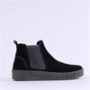 Gabor Platform Ankle Boot Gusset Lourdes - Black Grey Suede