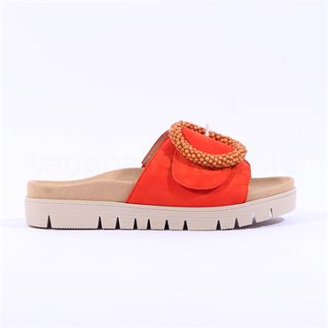 Gabor Everly Beaded Ring Velcro Mule - Orange Suede