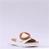 Gabor Everly Beaded Ring Velcro Mule - White Leather