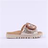 Gabor Everly Beaded Ring Velcro Mule - Gold Metallic