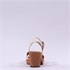 Gabor Fantastica Cork Block Heel Sandal - Latte Leather