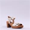 Gabor Fantastica Cork Block Heel Sandal - Latte Leather