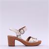 Gabor Fantastica Cork Block Heel Sandal - Latte Leather