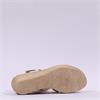 Gabor Lapel Square Buckle Wedge Sandal - Off White Suede