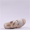 Gabor Lapel Square Buckle Wedge Sandal - Off White Suede
