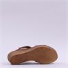 Gabor Lapel Square Buckle Wedge Sandal - Peanut Suede
