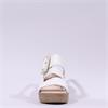Gabor Lapel Square Buckle Wedge Sandal - Latte Leather