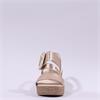 Gabor Lapel Square Buckle Wedge Sandal - Champagne