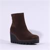 Gabor Utopia Platform Wedge Boot - Brown Suede