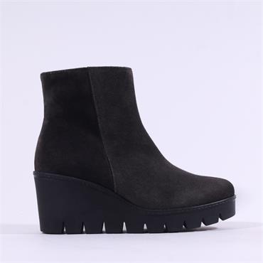 Gabor Utopia Platform Wedge Boot - Dark Grey Sde