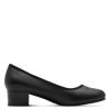 Jana Zatoro Block Heel Court Shoe - Black