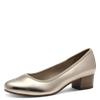 Jana Zatoro Block Heel Court Shoe - Champagne
