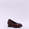 Jana Zatora Block Heel Link Court Shoe - Mocca