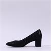 Jana Nebu Block Heel Court Shoe - Black Metallic