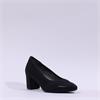 Jana Nebu Block Heel Court Shoe - Black Metallic