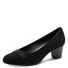 Jana Abura Diamante Band Court Shoe - Black Suede