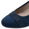 Jana Abura Diamante Band Court Shoe - Navy Suede