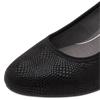 Jana Abura Block Heel Court Shoe - Black Shimmer