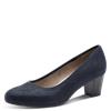 Jana Abura Block Heel Court Shoe - Navy Shimmer