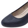 Jana Abura Block Heel Court Shoe - Navy Shimmer