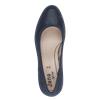 Jana Abura Block Heel Court Shoe - Navy Shimmer