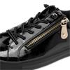 Jana Sitane Elasticated Lace Trainer - Black Patent