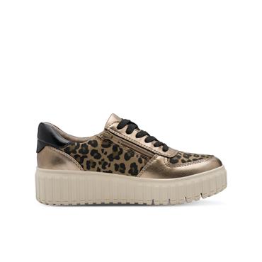 Jana Ware Laced Platform Trainer - Leopard Combi