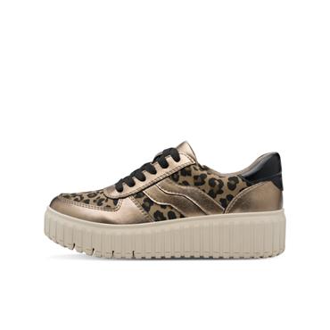 Jana Ware Laced Platform Trainer - Leopard Combi
