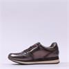 Jana Somon Laced Side Zip Trainer - Pewter Leather