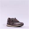 Jana Somon Laced Side Zip Trainer - Pewter Leather