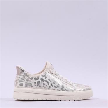 Jana Steptane Easy On Slip On Shoe - Gold Leopard