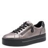 Jana Laced Platform Trainer Side Zip - Pewter Black