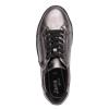 Jana Laced Platform Trainer Side Zip - Pewter Black