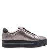 Jana Laced Platform Trainer Side Zip - Pewter Black
