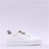Jana Laced Platform Trainer Side Zip - White
