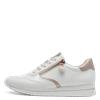 Jana Laced Shoe With Side Zip - White Rose Gold