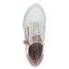 Jana Laced Shoe With Side Zip - White Rose Gold