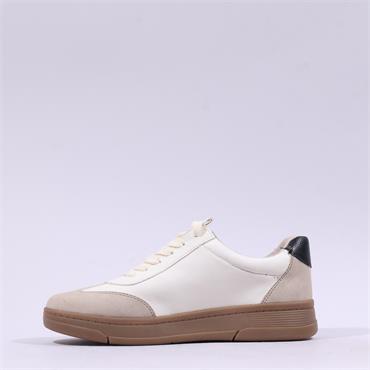 Jana Zango Gum Sole Twin Stripe Trainer - Beige Combi