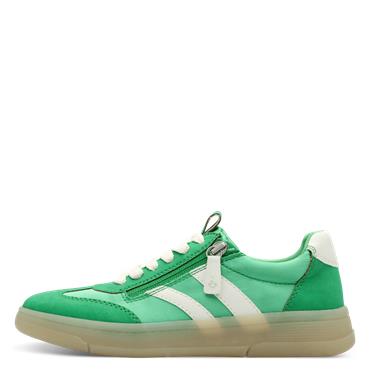 Jana Zango Gum Sole Twin Stripe Trainer - Green Combi