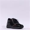 Jana Paro Laced Side Zip Wedge Trainer - Black Combi