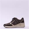 Jana Paro Laced Side Zip Wedge Trainer - Cafe