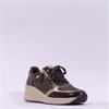 Jana Paro Laced Side Zip Wedge Trainer - Cafe