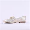Jana Mena Link Detail Slip On Loafer - Gold Metallic