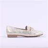 Jana Mena Link Detail Slip On Loafer - Gold Metallic