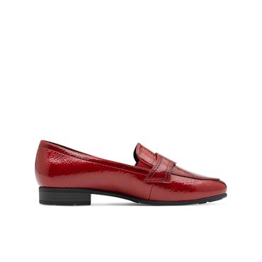 Jana Newan Slip On Loafer - Red Patent