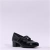 Jana Zatora 2 Strap  Block Heel Shoe - Black Patent