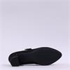 Jana Nebu Strap Block Heel Shoe - Black Suede